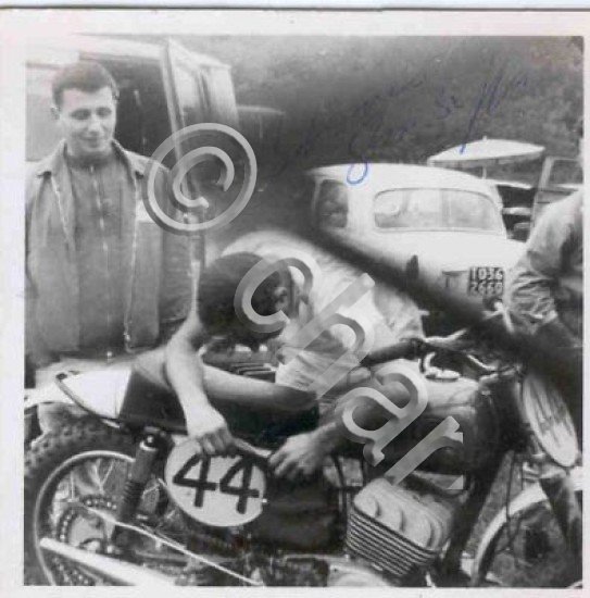 Autografo Giuseppe Bianco Italia moto motocross 1966