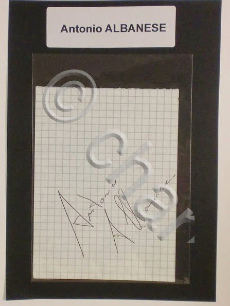 Autografo originale Antonio Albanese - foglietto - 1985 ca. 431