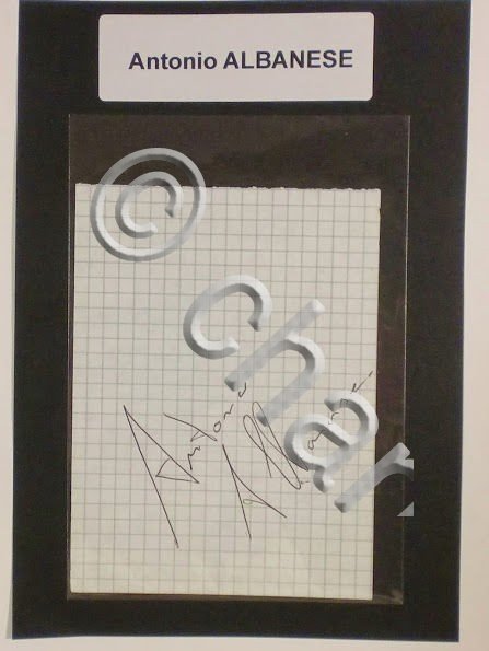Autografo originale Antonio Albanese - foglietto - 1985 ca. 431