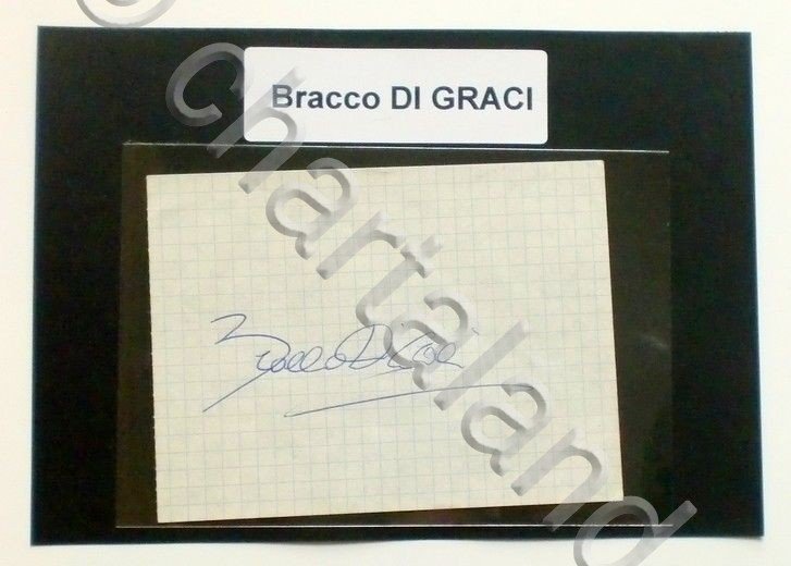 Autografo originale Bracco DI GRACI - foglietto - 1986 ca. …