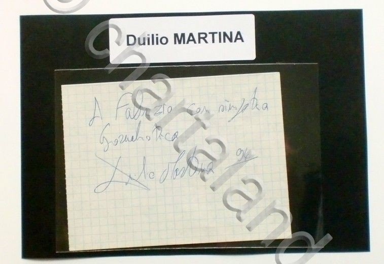 Autografo originale Duilio MARTINA - foglietto - 1994 ca. 574