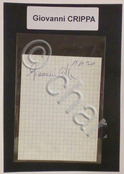 Autografo originale Giovanni Crippa - foglietto - 1990 ca. 442