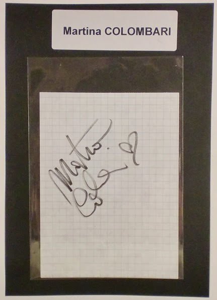 Autografo originale Martina Colombari - foglietto - 1995 ca. 414