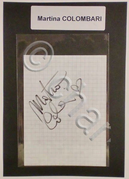 Autografo originale Martina Colombari - foglietto - 1995 ca. 414