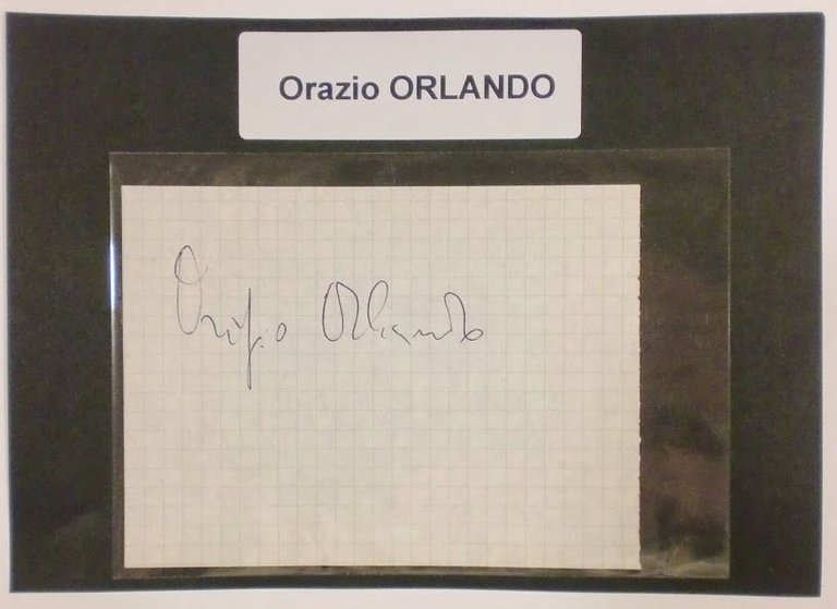 Autografo originale Orazio Orlando - foglietto - 1985 ca. 463