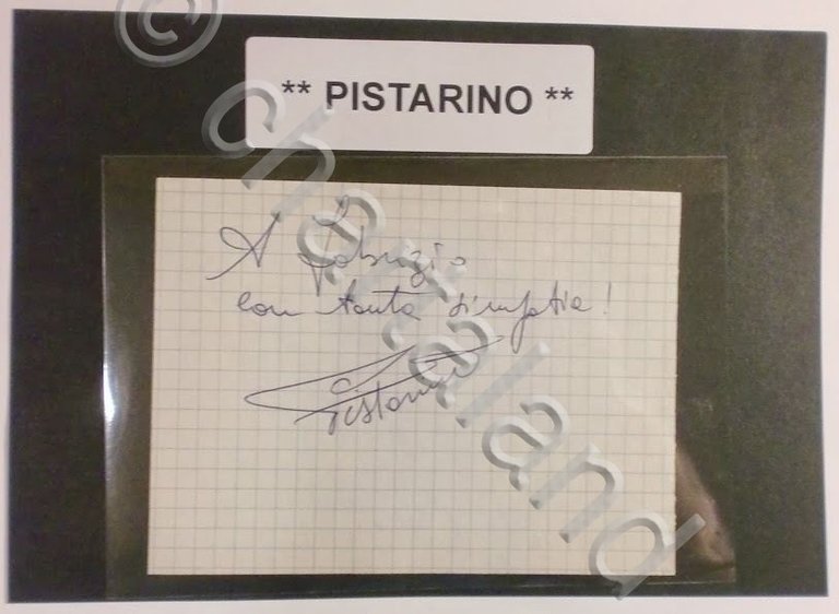 Autografo originale Pistarino - foglietto - 1985 ca. 149 | Immagine Gallery 2