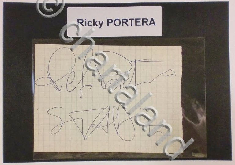 Autografo originale Ricky Portera - foglietto - 1985 ca. 439