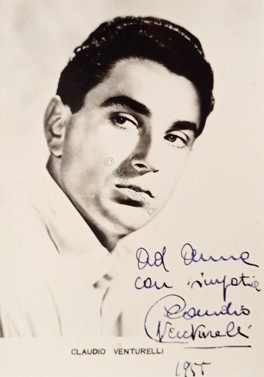 Autografo su Cartolina - Claudio Venturelli - Cantante - 1955 | Immagine Gallery 2
