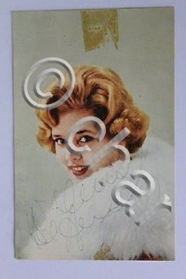Autografo su cartolina di Wilma de Angelis '50 artista