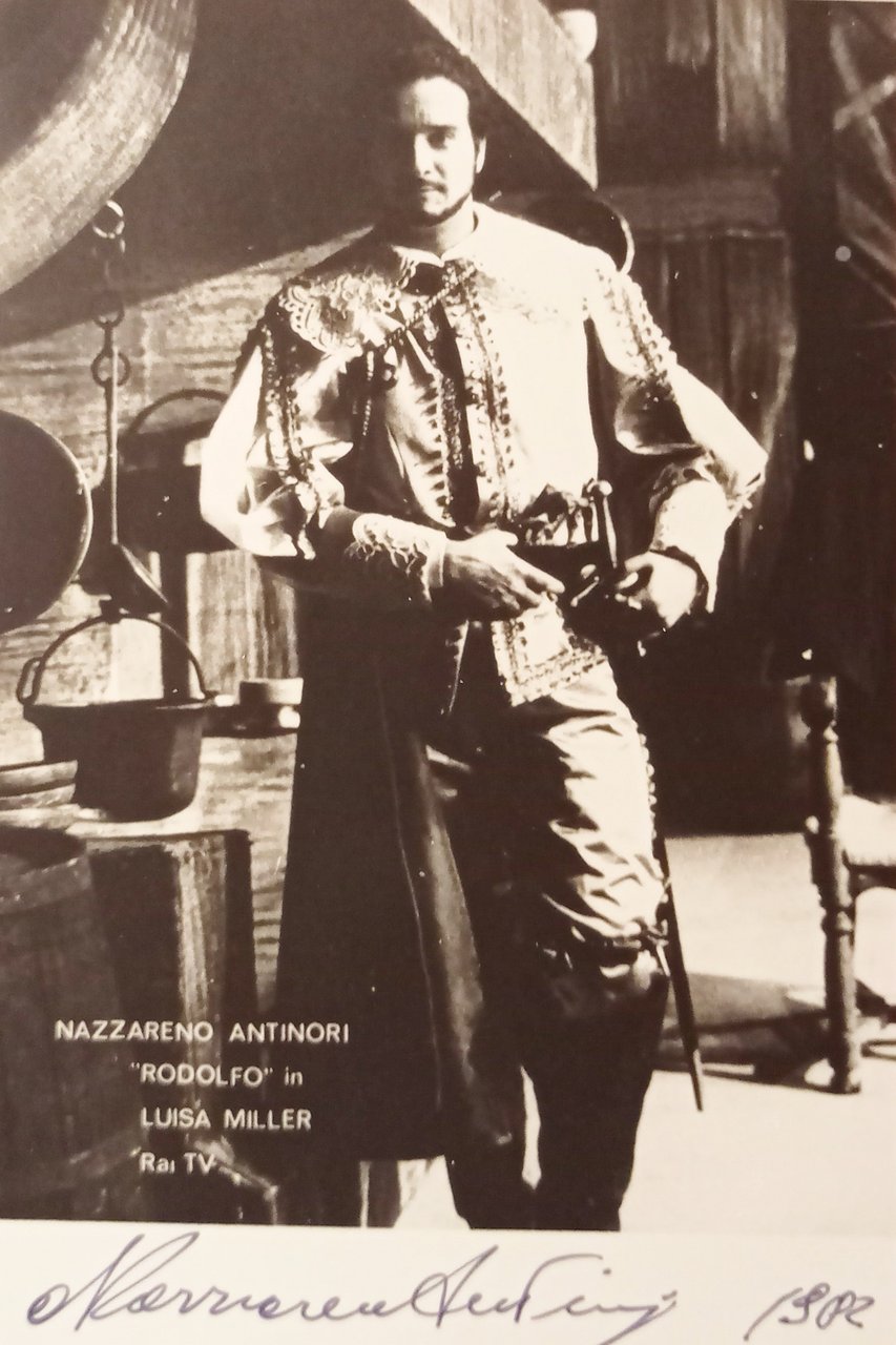 Autografo su Cartoncino Fotografico - Nazzareno Antinori - Tenore - … | Immagine principale