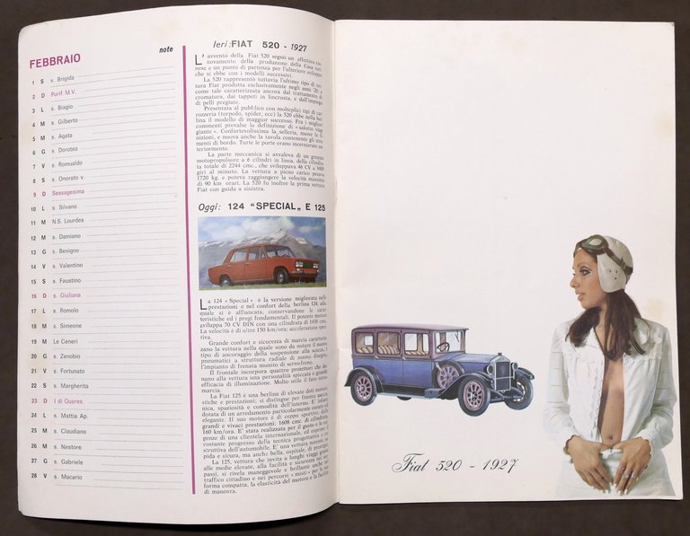 Automobilismo - Agenda Calendario 1969 - Supplemento alla Rivista Tuttomotori