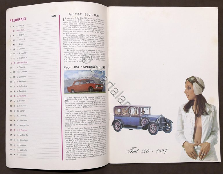 Automobilismo - Agenda Calendario 1969 - Supplemento alla Rivista Tuttomotori