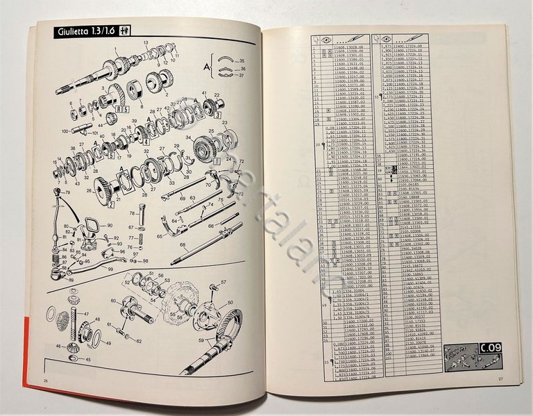 Automobilismo - Alfa Romeo Giulietta 1.3/1.6 - Catalogo Rapido Ricambi …