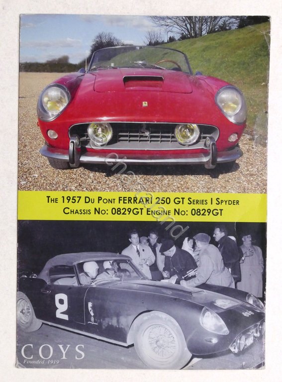 Automobilismo - Scheda Asta Coys - 1957 Du Pont Ferrari 250 Gt Spyder - 2007