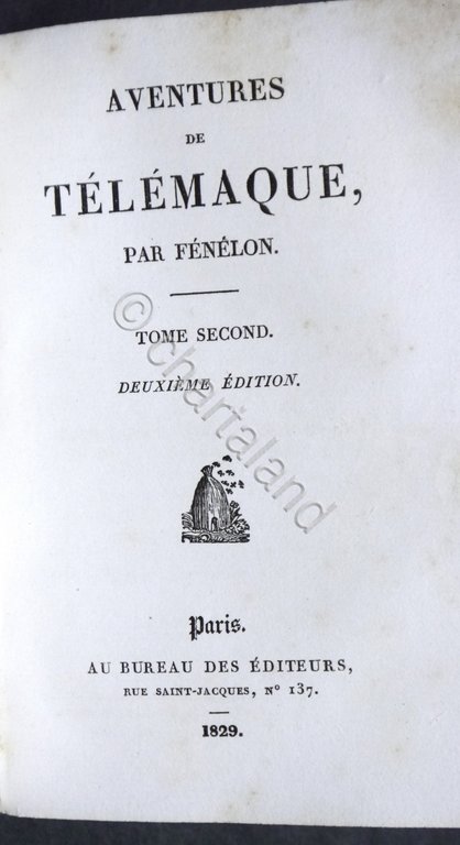 Aventures de Telemaque par Fenelon - ed. 1829