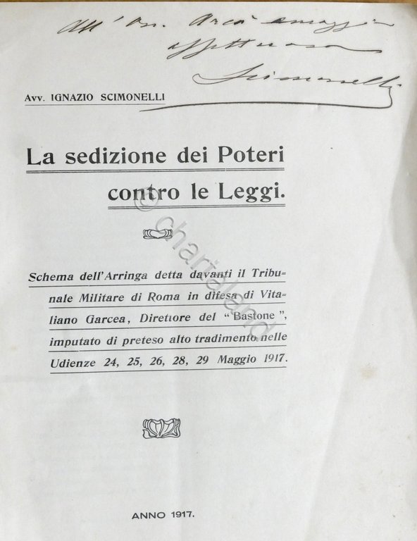 Avv. I. Scimonelli - La sedizione dei Poteri contro le … | Immagine Gallery 2