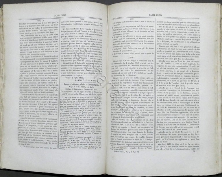 Avvocato Filippo Bettini - Giurisprudenza degli Stati Sardi - Anno …