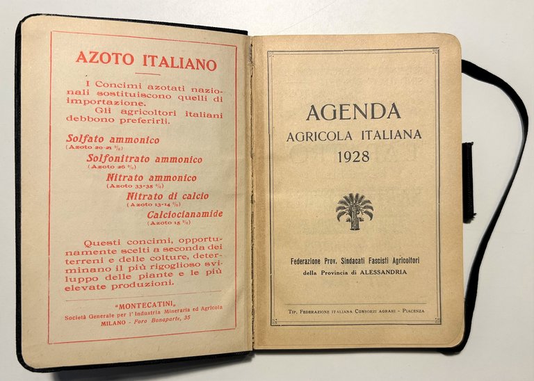 Azienda Agricola Italiana - ed. 1928 Federazione Sindacati Fascisti Alessandria