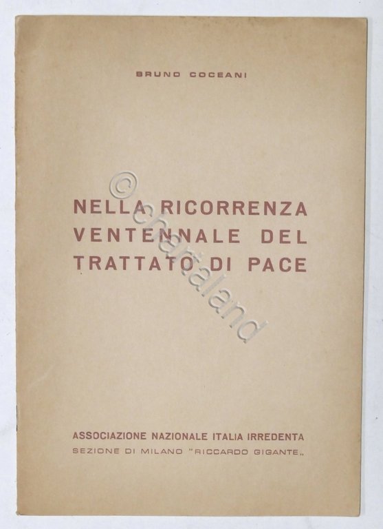 B. Coceani - Nella ricorrenza ventennale del Trattato di Pace … | Immagine Gallery 3