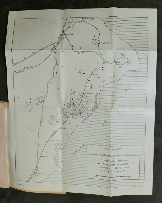 B. Pace e R. Lantier - Pianta archeologica di Cartagine …