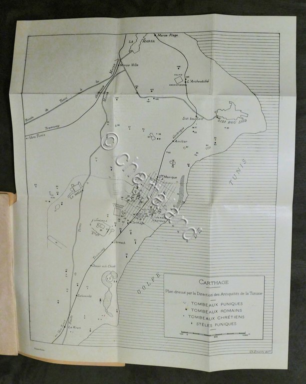 B. Pace e R. Lantier - Pianta archeologica di Cartagine …