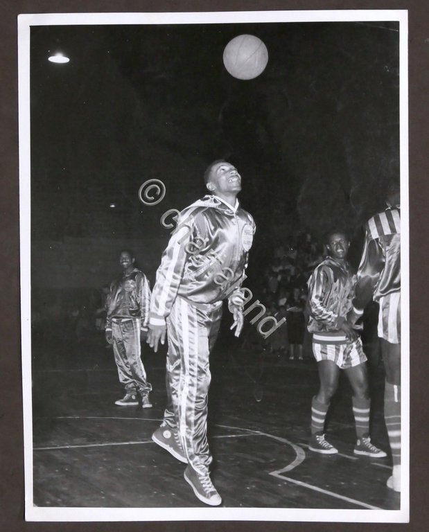 Basket - Fotografia originale Harlem Globetrotters - pre-partita - anni …