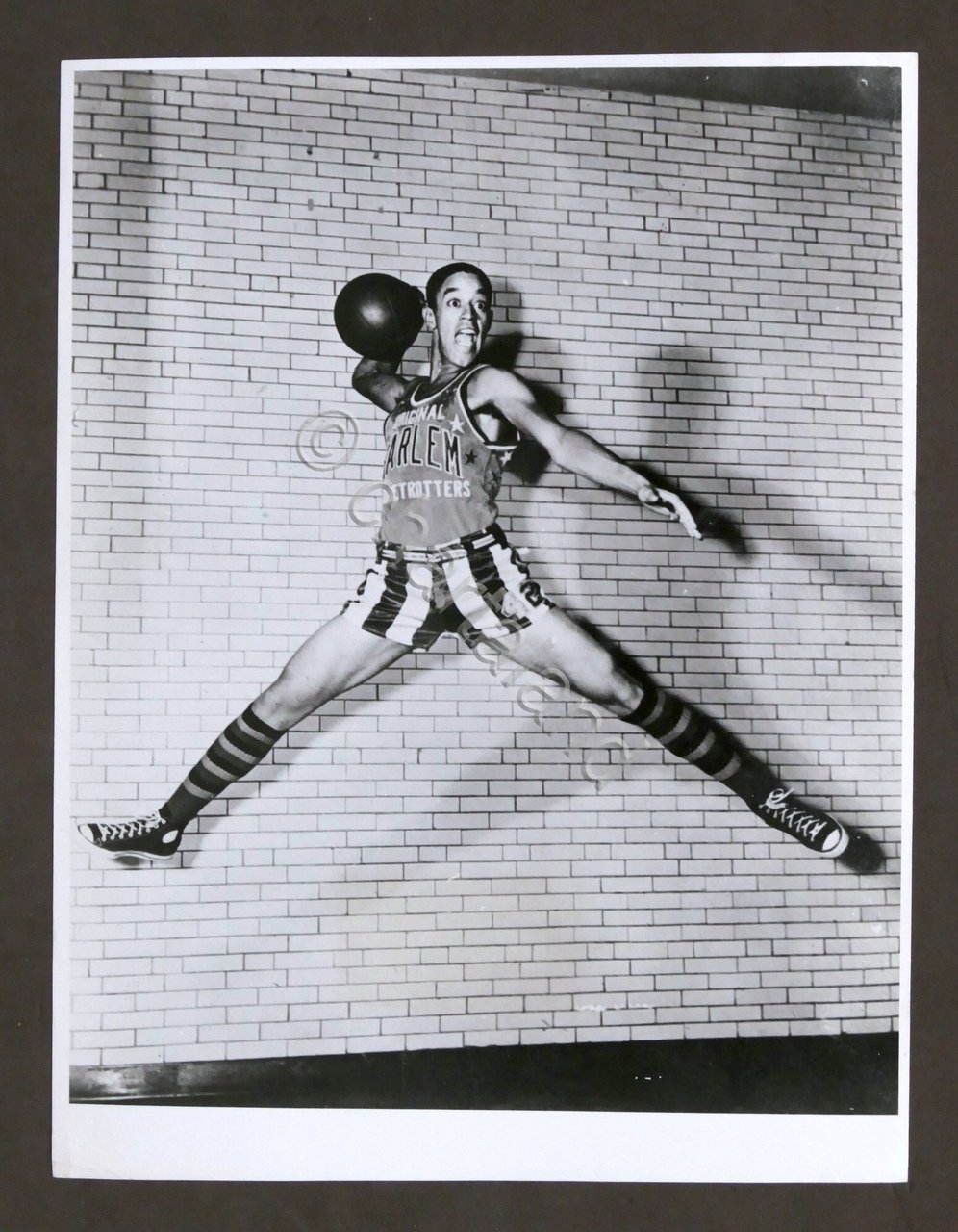 Basket - Harlem Globetrotters - Fotografia giocatore Chuck Holton - …