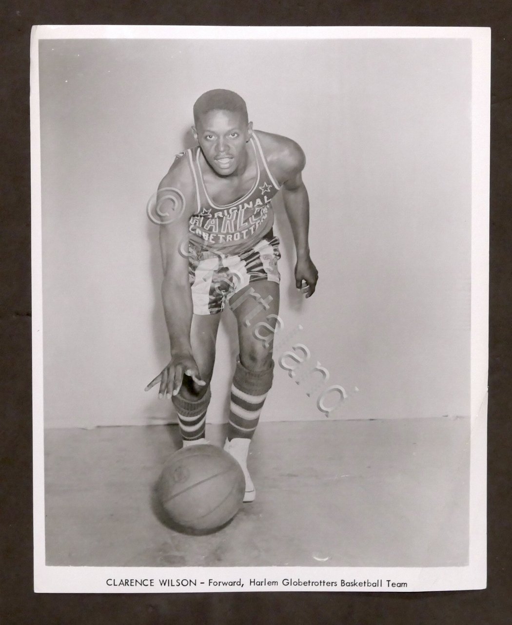Basket - Harlem Globetrotters - Fotografia giocatore Clarence Wilson - …
