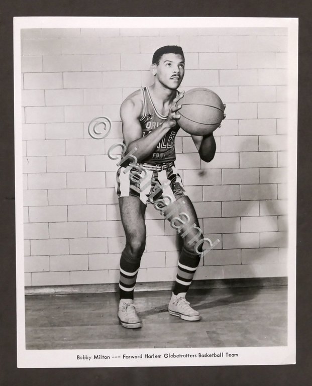 Basket Harlem Globetrotters Fotografia giocatore Bobby Milton - anni '50
