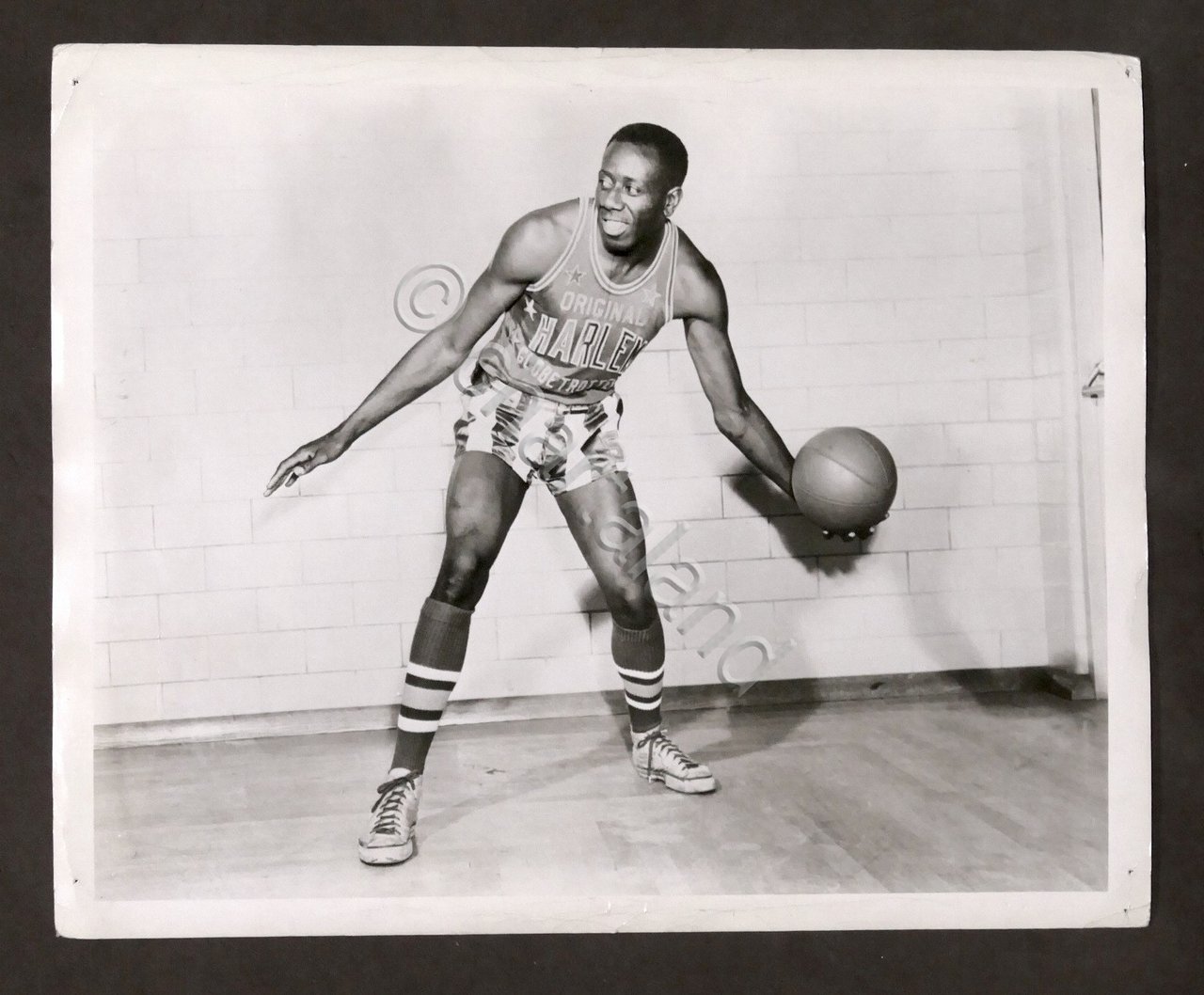 Basket Harlem Globetrotters Fotografia giocatore Reece Tatum - anni '50