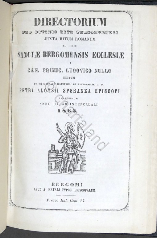 Bergamo - Directorium Pro Divinis Rite Persolvendis - Bergomensis Ecclesiae 1863