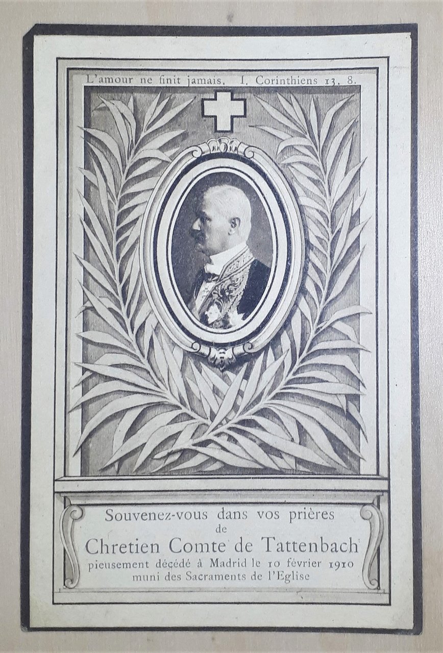 Biglietto Commemorativo - Chretien Comte de Tattenbach - 10 Février … | Immagine principale