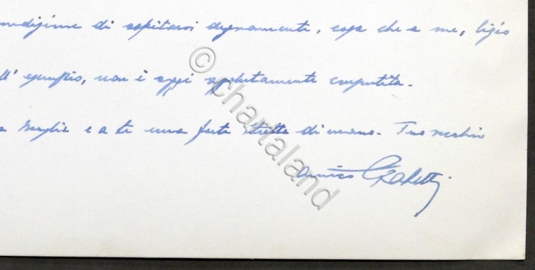 Biglietto con autografo del Prefetto di Reggio Emilia Ottavio Gabetti …