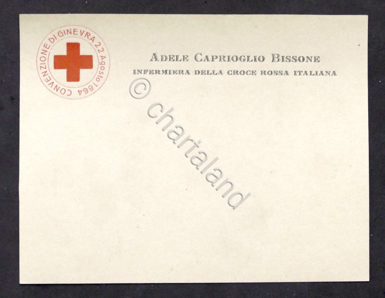 Biglietto personalizzato - Infermiera della Croce Rossa Italiana - anni …