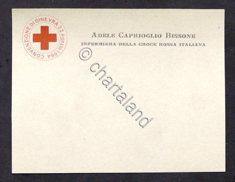 Biglietto personalizzato - Infermiera della Croce Rossa Italiana - anni …