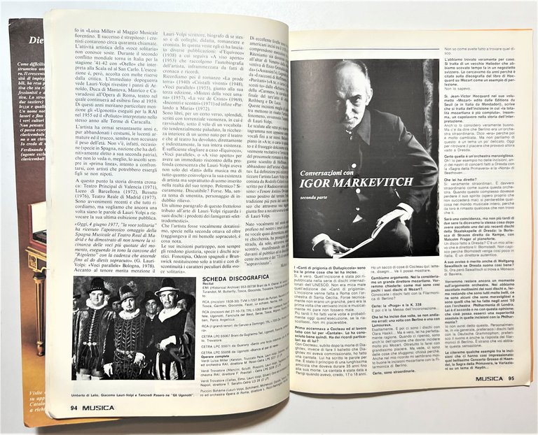 Bimestrale - Musica N. 12 - 1979 Copertina Sir Georg …