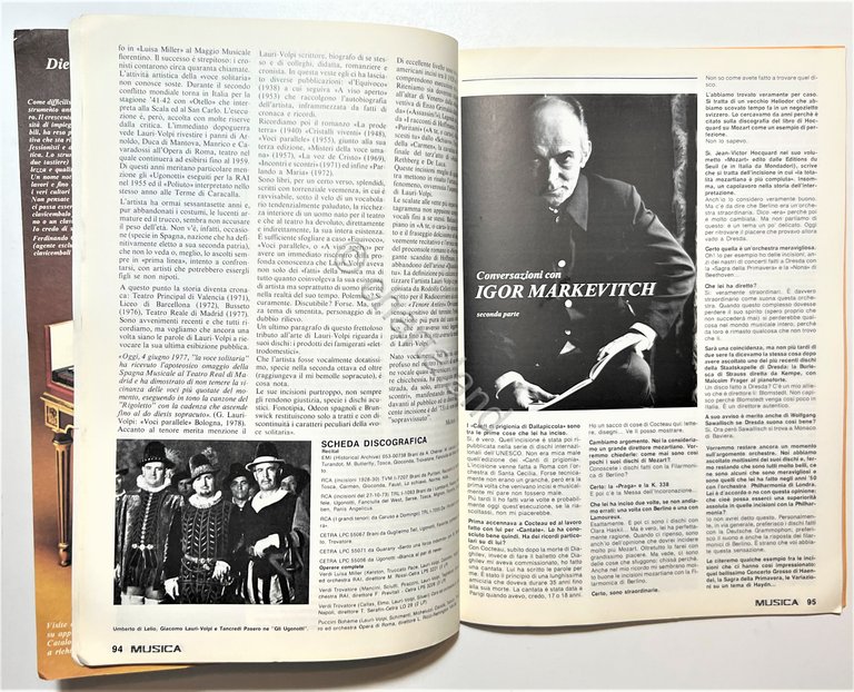 Bimestrale - Musica N. 12 - 1979 Copertina Sir Georg …