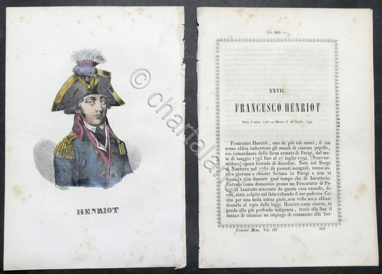Biografia e stampa di Francesco Henriot comandante forza armata di …