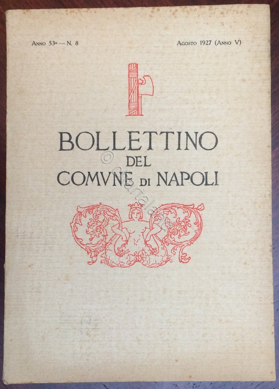 Bollettino del Comune di Napoli - N. 8 - Agosto …