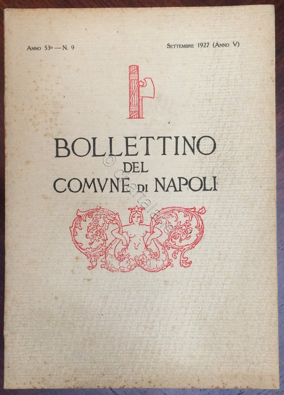 Bollettino del Comune di Napoli - N. 9 - Settembre …
