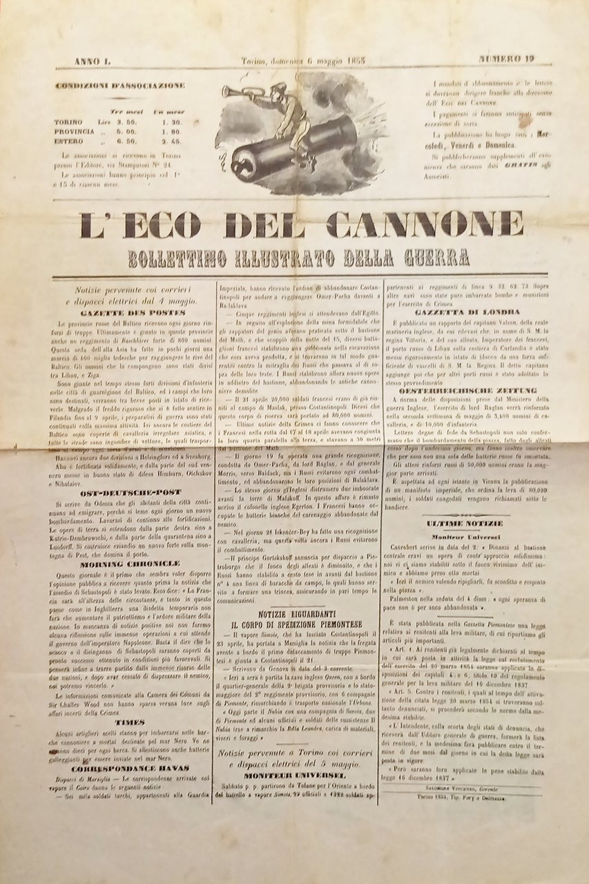 Bollettino Illustrato della Guerra - L'Eco del Cannone N. 19 …