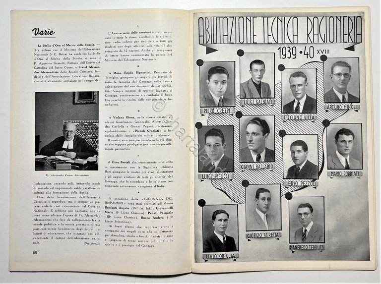 Bollettino Istituto Gonzaga - Elenco premiati Nella Scuola e Vita …