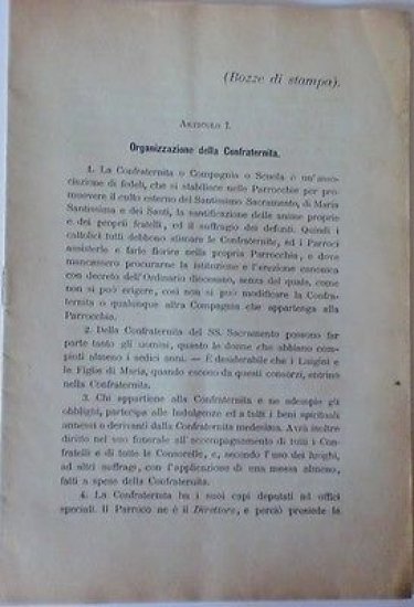 Bozze di stampa - VII Articoli - Indulgenze