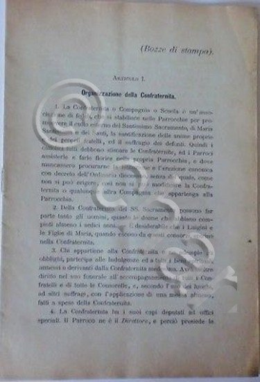 Bozze di stampa - VII Articoli - Indulgenze