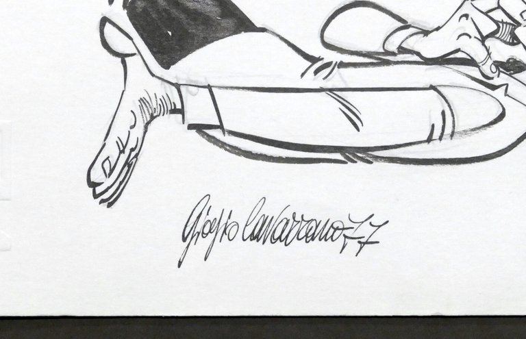 Bozzetto inedito originale in china con autografo di Giorgio Cavazzano …