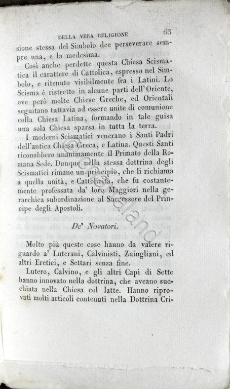 Breve esposizione de' caratteri della vera religione del cardinale Gerdil …