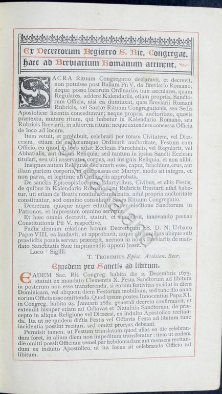 Breviarium Romanum ex Decreto SS. Concilii Tridentini - Pars Verna …