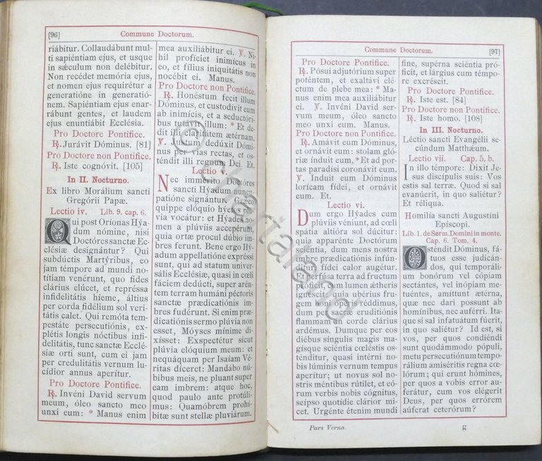 Breviarium Romanum ex Decreto SS. Concilii Tridentini - Pars Verna …