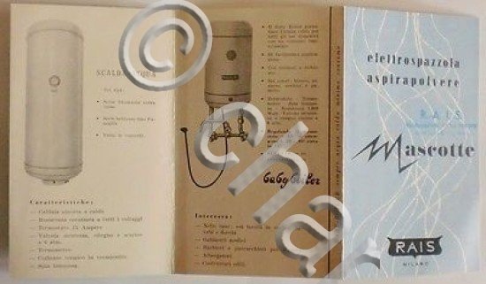 Brochure - Elettrospazzola aspirapolvere Mascotte - Scalda acqua baby-boiler