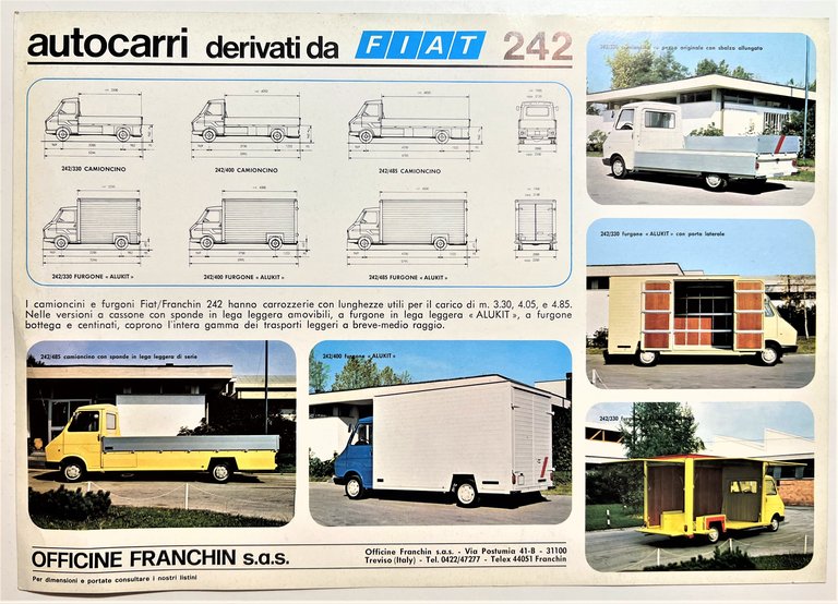 Brochure - Franchin - Autocarri derivati da FIAT 242 - …